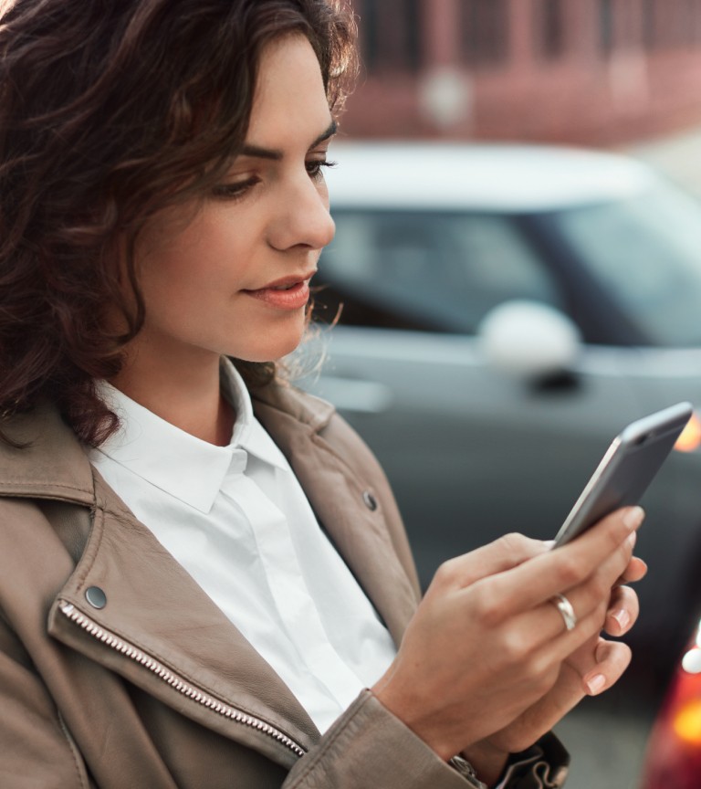 Woman using the Online Appointment Calendar